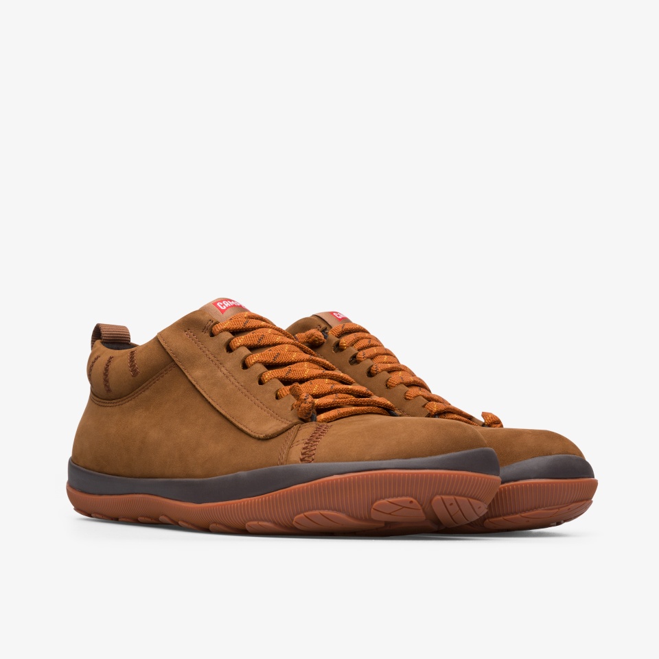 Camper Peu Pista Light Brown - Camper Mens Ankle Boots ||8934-VBKSQ||